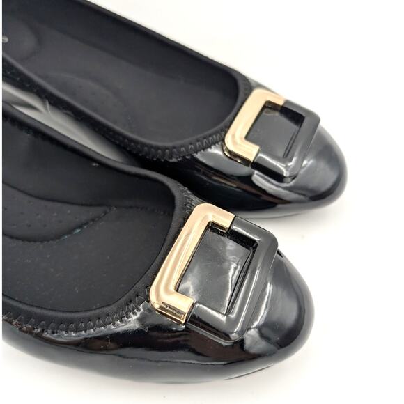 Bandolino Tad Wedge Pumps Women's Buckle Slip On Black Size US7.5M EU38 - Picture 10 of 10